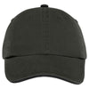 Port Authority Charcoal/Black Sandwich Bill Cap with Striped Closure
