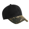 Port Authority Black/Realtree Hardwoods Pro Camouflage Series Cotton Waxed Cap with Camouflage Brim