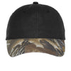 Port Authority Black/Realtree Hardwoods Pro Camouflage Series Cotton Waxed Cap with Camouflage Brim