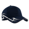 Port Authority Navy/Silver Racing Cap with Sickle Flames