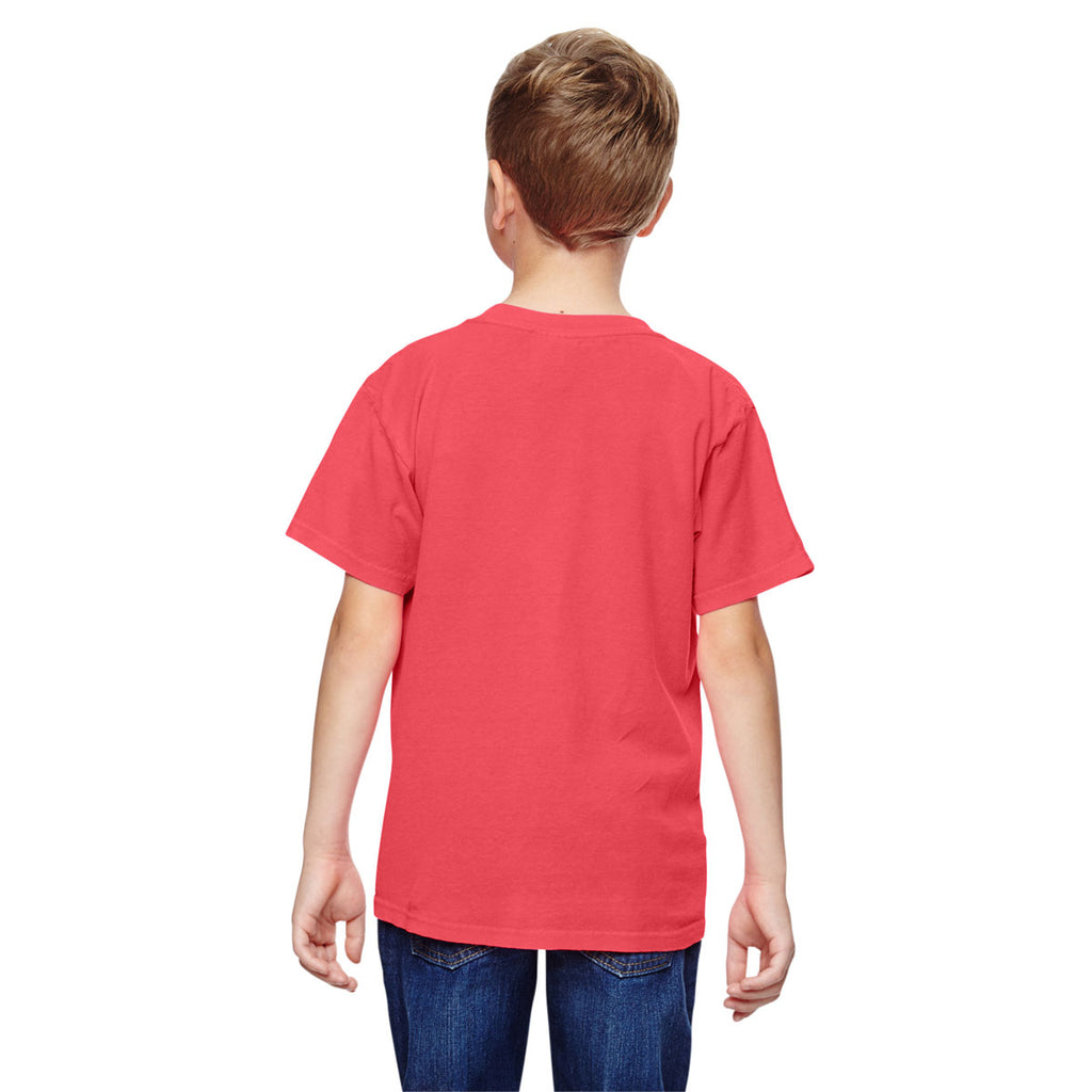 Comfort Colors Youth Neon Red Orange 5.4 Oz. T-Shirt