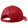 Port Authority Engine Red Checkered Racing Mesh Back Cap