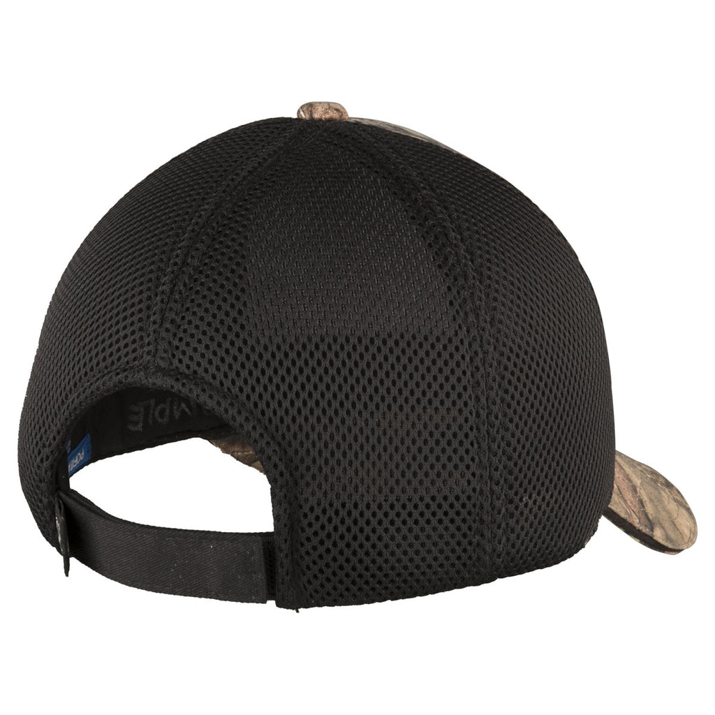 Port Authority Mossy Oak Break-Up Country/Black Mesh Camouflage Cap with Air Mesh Back