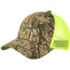 Port Authority Mossy Oak Break Up Country/Neon Yellow Structured Camouflage Mesh Back Cap