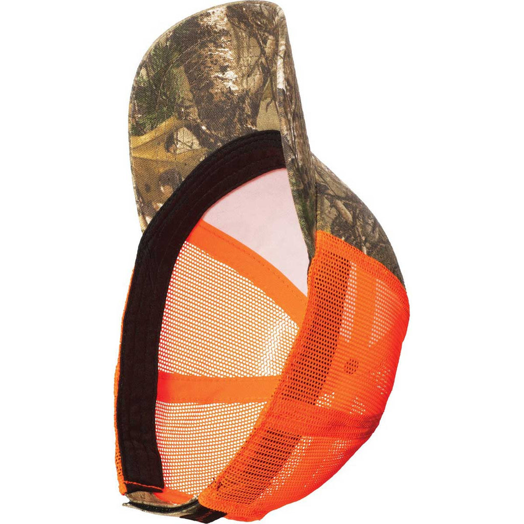 Port Authority Realtree Xtra/Neon Orange Structured Camouflage Mesh Back Cap