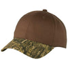 Port Authority Brown/Mossy Oak New Break Up Twill Cap with Camouflage Brim