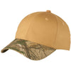 Port Authority Tan/Realtree Xtra Twill Cap with Camouflage Brim