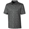 Cutter & Buck Men's Charcoal Heather Forge Paisley Print Polo