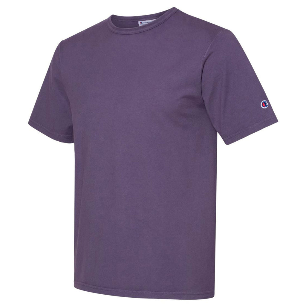 Champion Men's Grape Soda Garment Dyed Short Sleeve T-Shirt