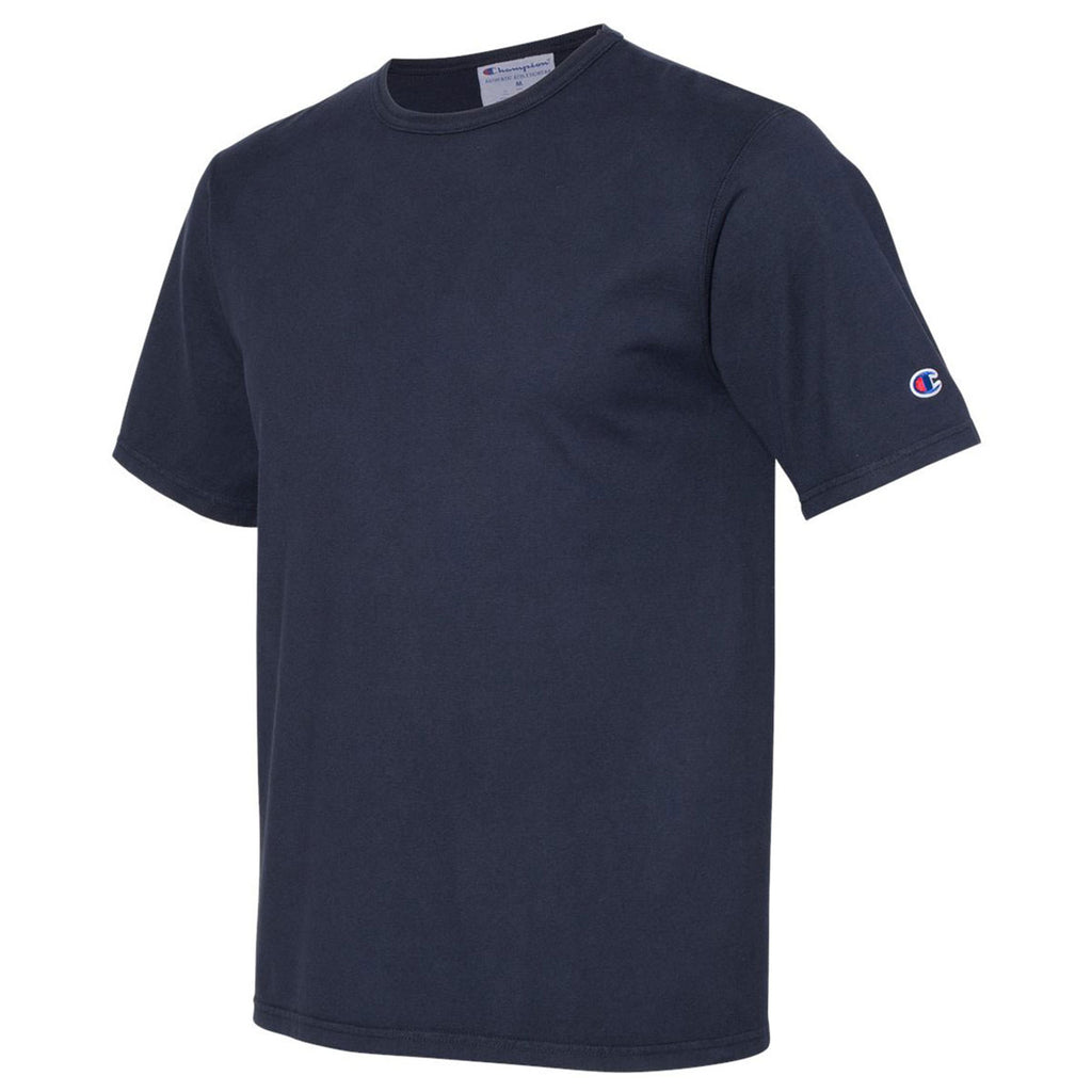 Champion Men's Navy Garment Dyed Short Sleeve T-Shirt