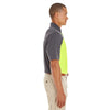 Core 365 Men's Safety Yellow/Carbon Balance Colorblock Performance Pique Polo