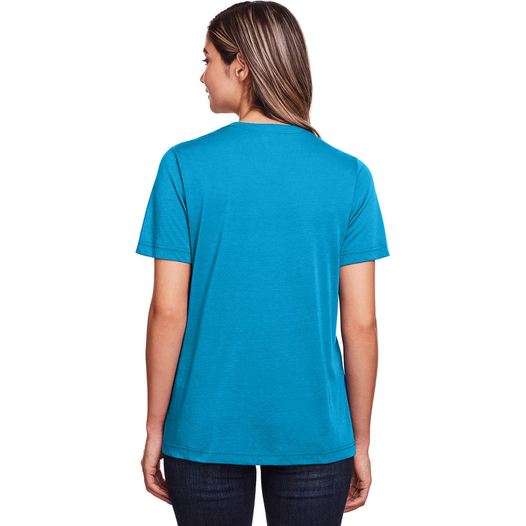 Core 365 Women's Electric Blue Fusion ChromaSoft Performance T-Shirt