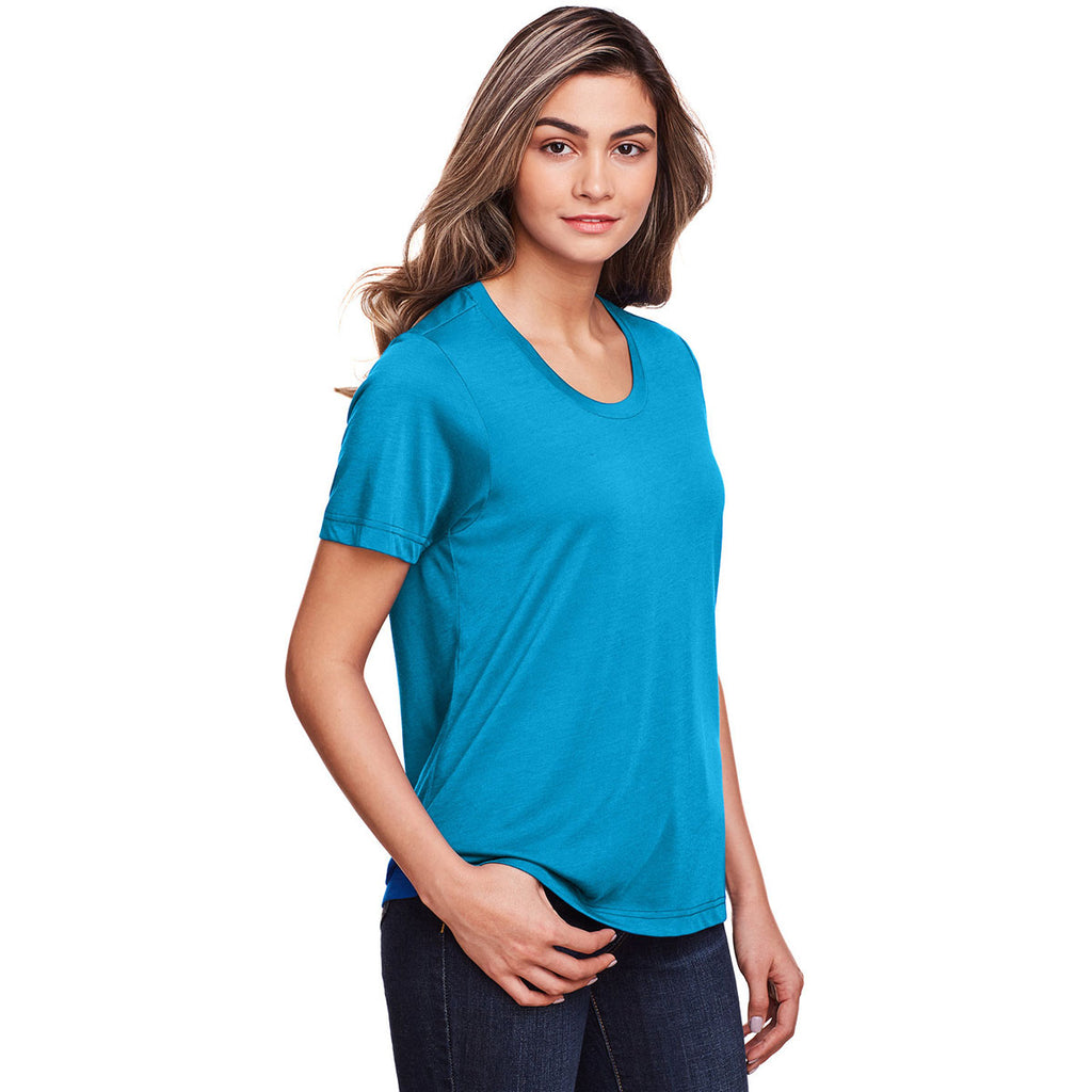 Core 365 Women's Electric Blue Fusion ChromaSoft Performance T-Shirt