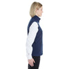 Core 365 Women's Classic Navy Cruise Two-Layer Fleece Bonded Soft Shell Vest