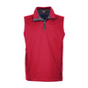 Core 365 Men's Classic Red Techno Lite Three-Layer Knit Tech Quarter Zip Vest