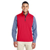 Core 365 Men's Classic Red Techno Lite Three-Layer Knit Tech Quarter Zip Vest