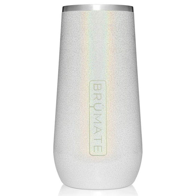 BrüMate - Insulated Champagne Flute, Glitter White