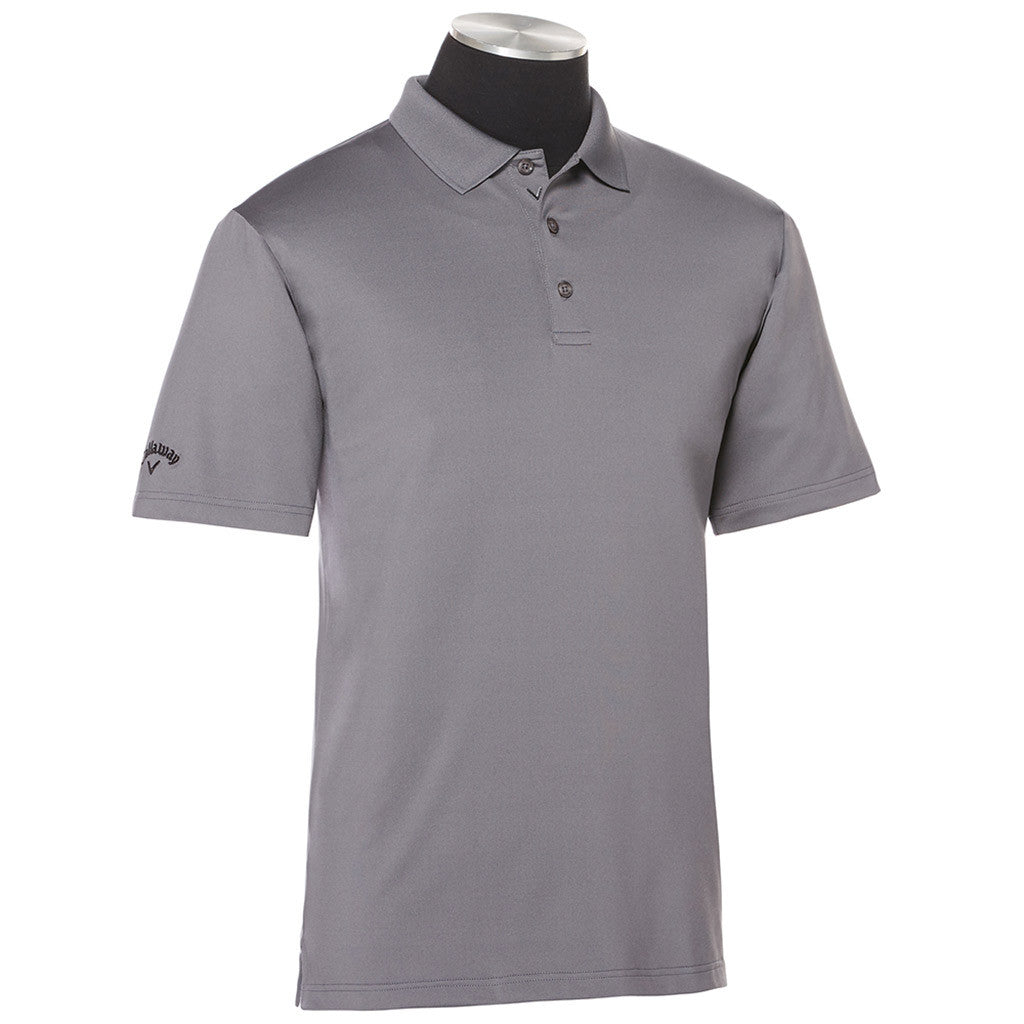 Callaway グレー Tシャツ LL Callaway Men's Quiet Shade Opti-Dri Chev Polo