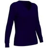 Callaway Women's Navy Blue Merino Wool Blend V-Neck Sweater