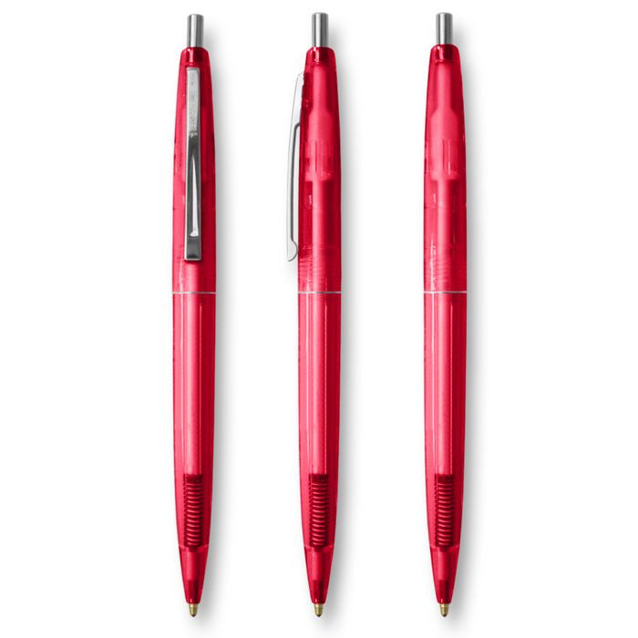BIC Red Clear Clics Pen