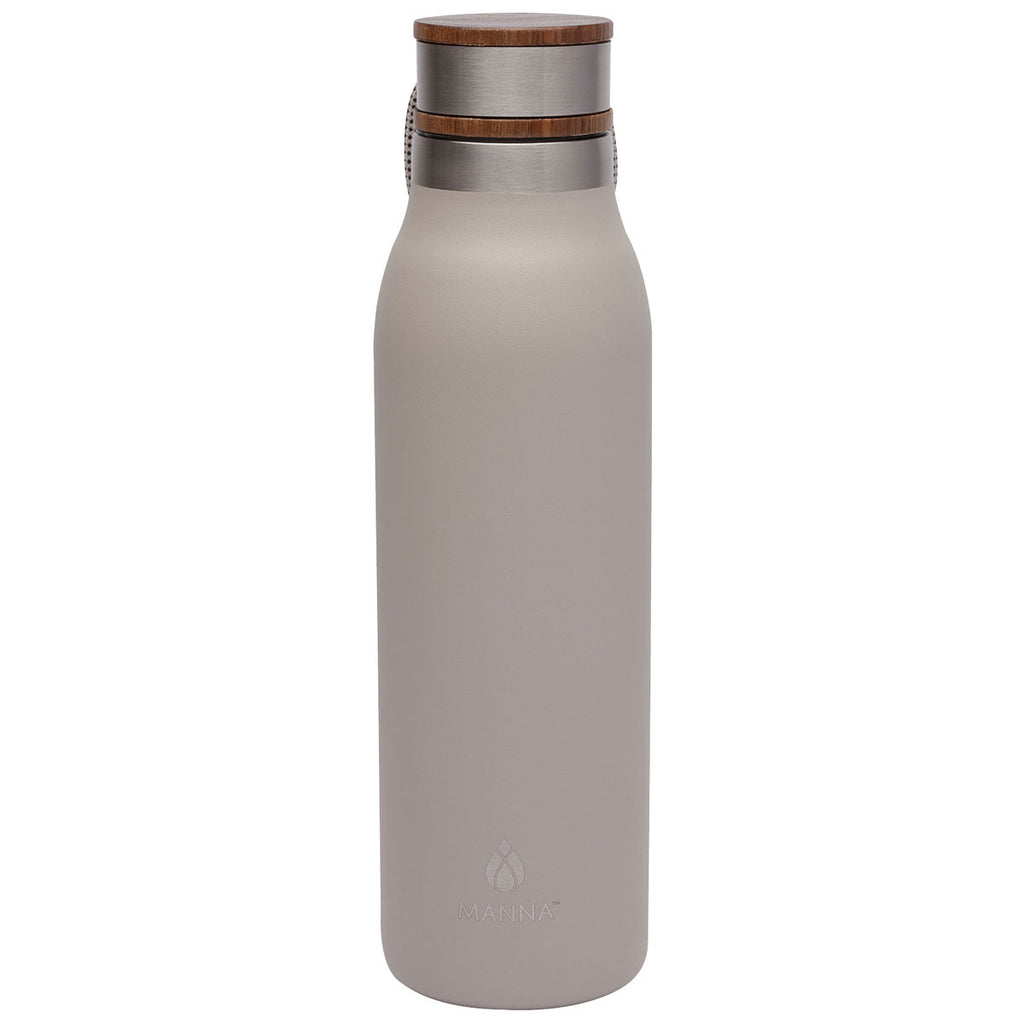 Manna Sand Ascend 18 oz. Stainless Steel Water Bottle with Acacia Lid