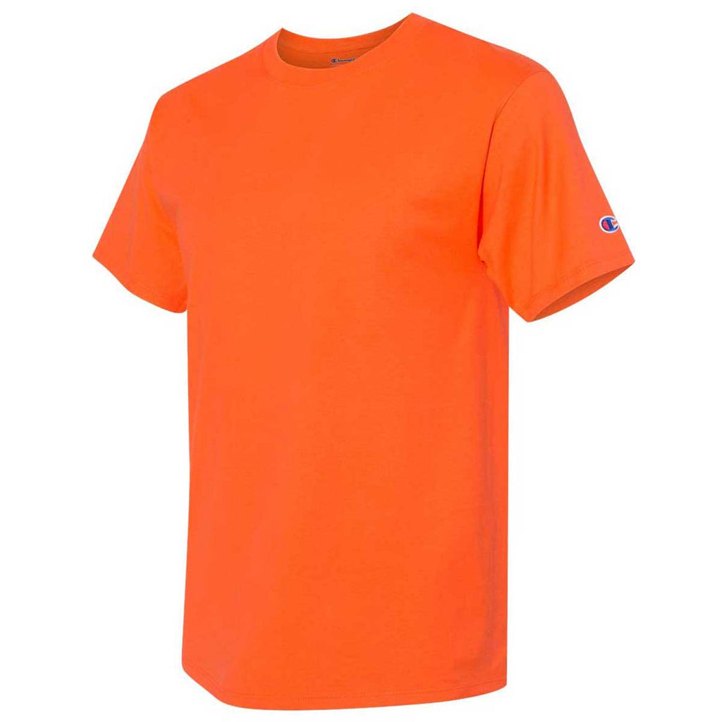 Champion Men's Orange Premium Fashion Classics Short Sleeve T-Shirt