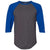 Champion Men's Charcoal Heather/Athletic Royal Premium Fashion Baseball T-Shirt