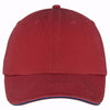 Port & Company Red/Navy Washed Twill Sandwich Bill Cap