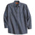 Red Kap Men's Grey/Blue Long Sleeve Striped Industrial Work Shirt