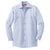 Red Kap Men's Light Blue/Navy Long Sleeve Striped Industrial Work Shirt