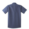 Red Kap Men's Grey/Blue Short Sleeve Striped Industrial Work Shirt