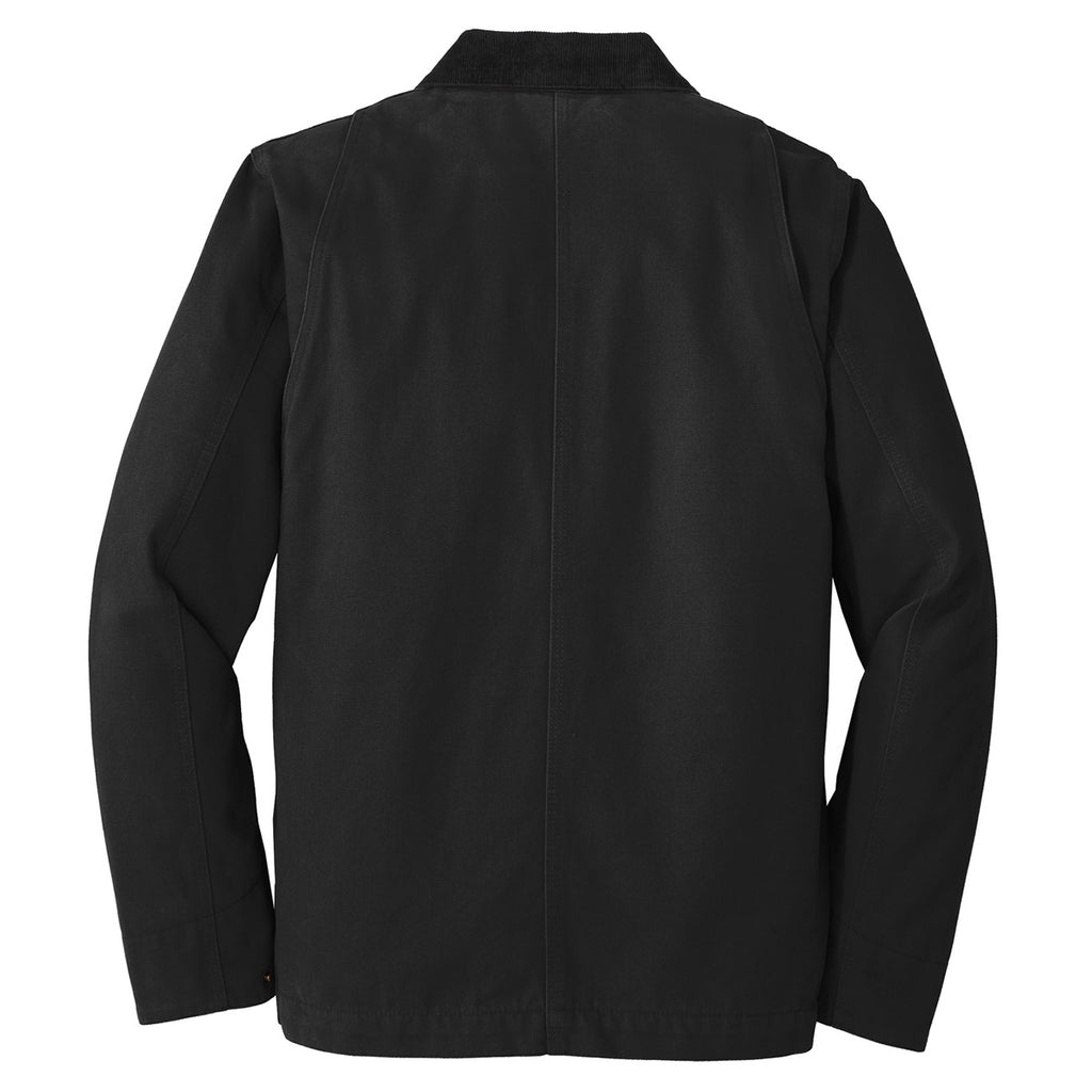 CornerStone Men's Black Washed Duck Cloth Chore Coat
