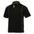 BAW Men's Black/Gold Color Rib Shoulder Cool Tek Polo