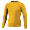 BAW Men's Gold Compression Cool Tek Long Sleeve Shirt