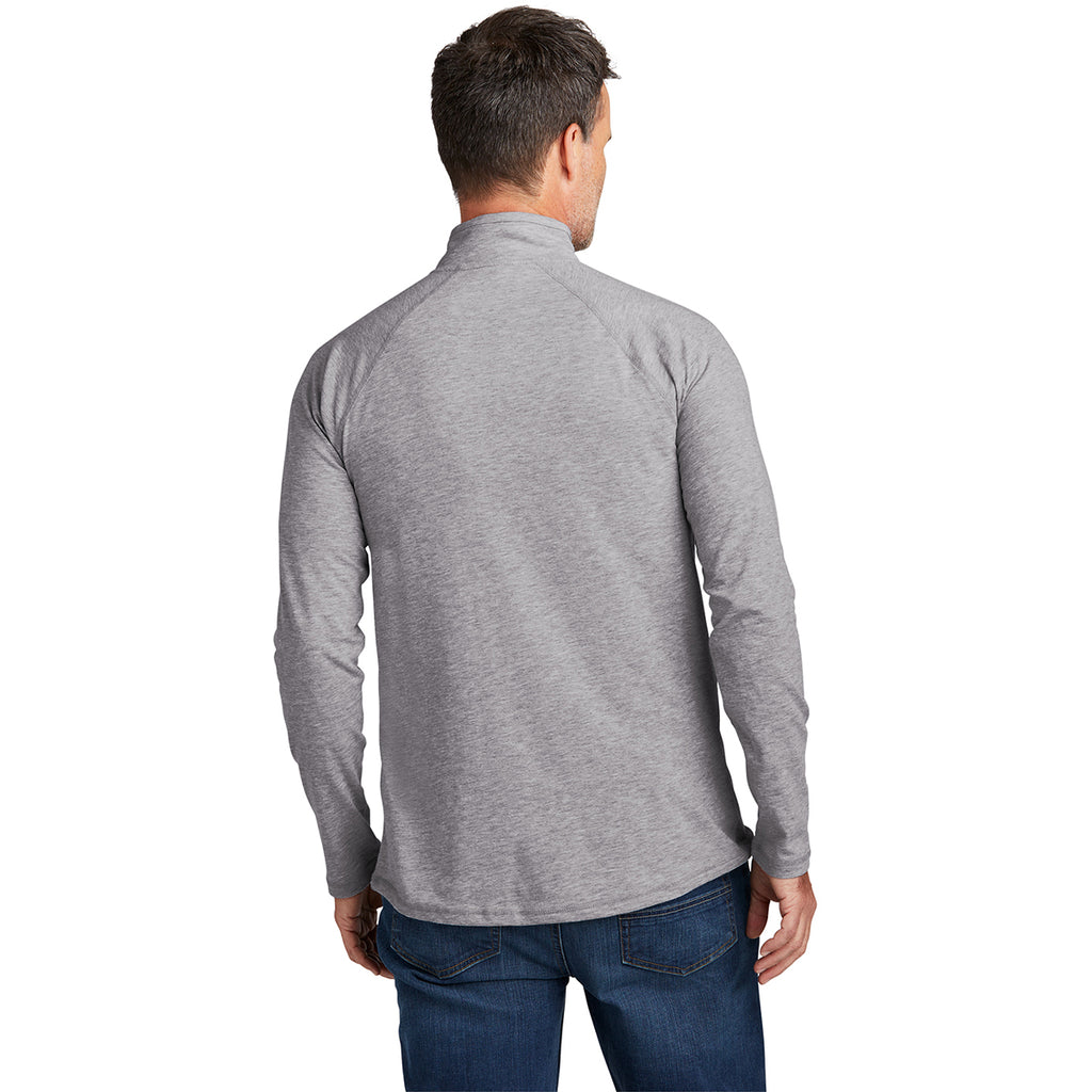 Carhartt Men's Heather Grey Force 1/4-Zip Long Sleeve T-Shirt