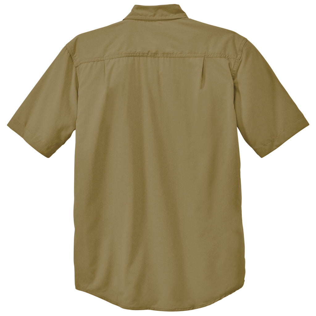 Carhartt Men's Dark Khaki Force Solid Short Sleeve Shirt