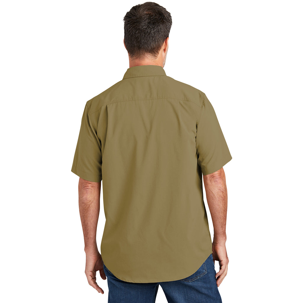 Carhartt Men's Force Solid Short Sleeve Shirt, 2XL / Dark Khaki