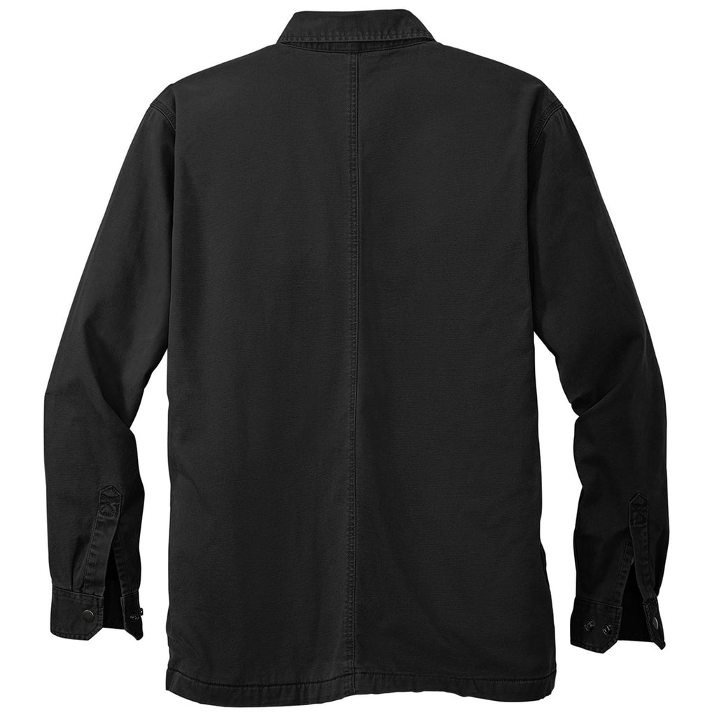 Carhartt Men's Black Rugged Flex Fleece-Lined Shirt Jac