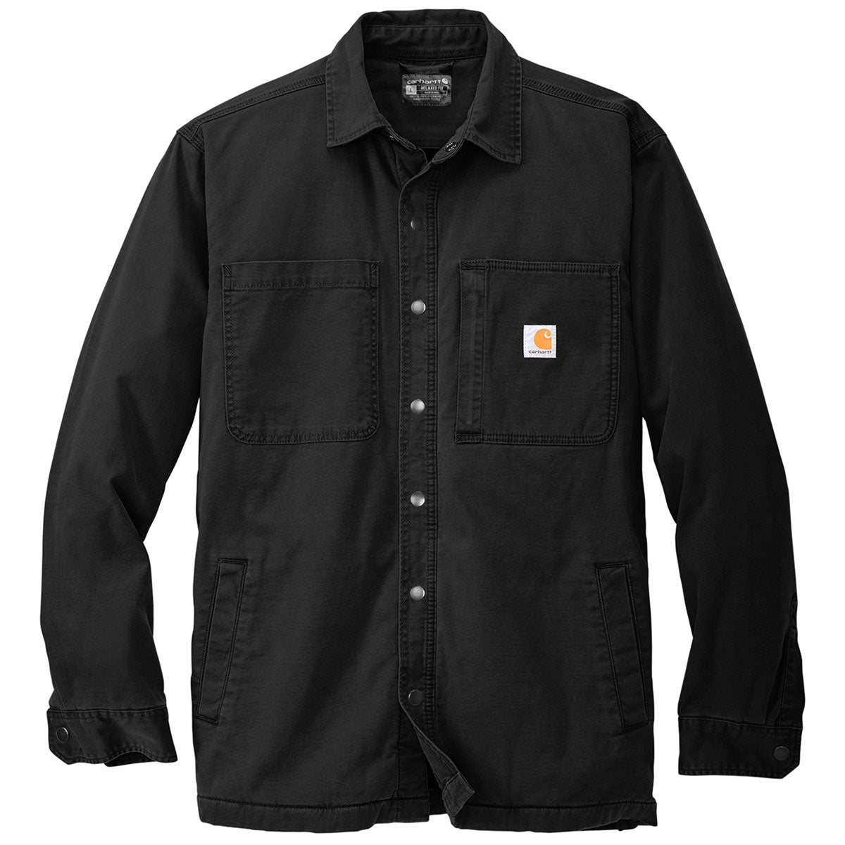 Carhartt ブラック ジャンパー Carhartt Hooded J140-BLK Size 2XL Tall Quilted Flannel Lined Duck