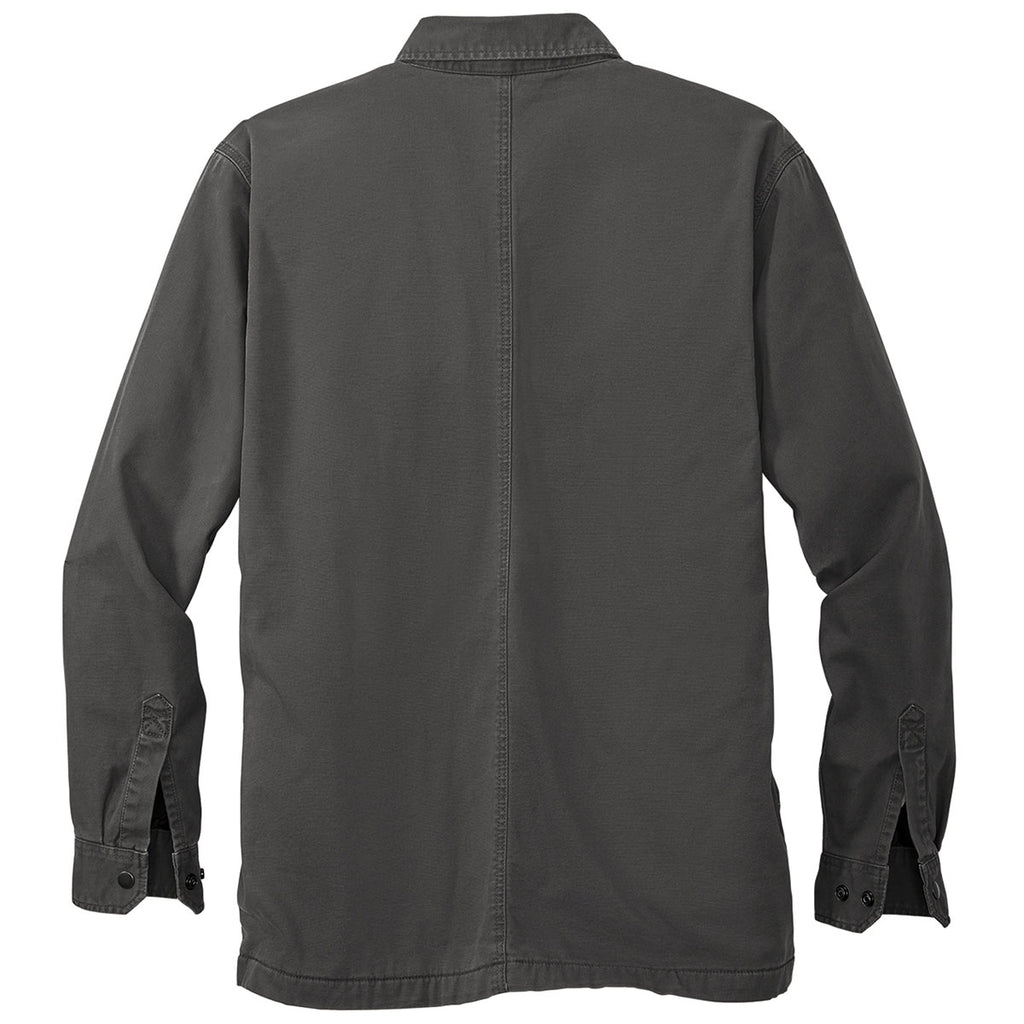 Carhartt Men's Shadow Grey Rugged Flex Fleece-Lined Shirt Jac