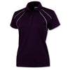 BAW Women's Purple/White Dual Line Cool-Tek Polo