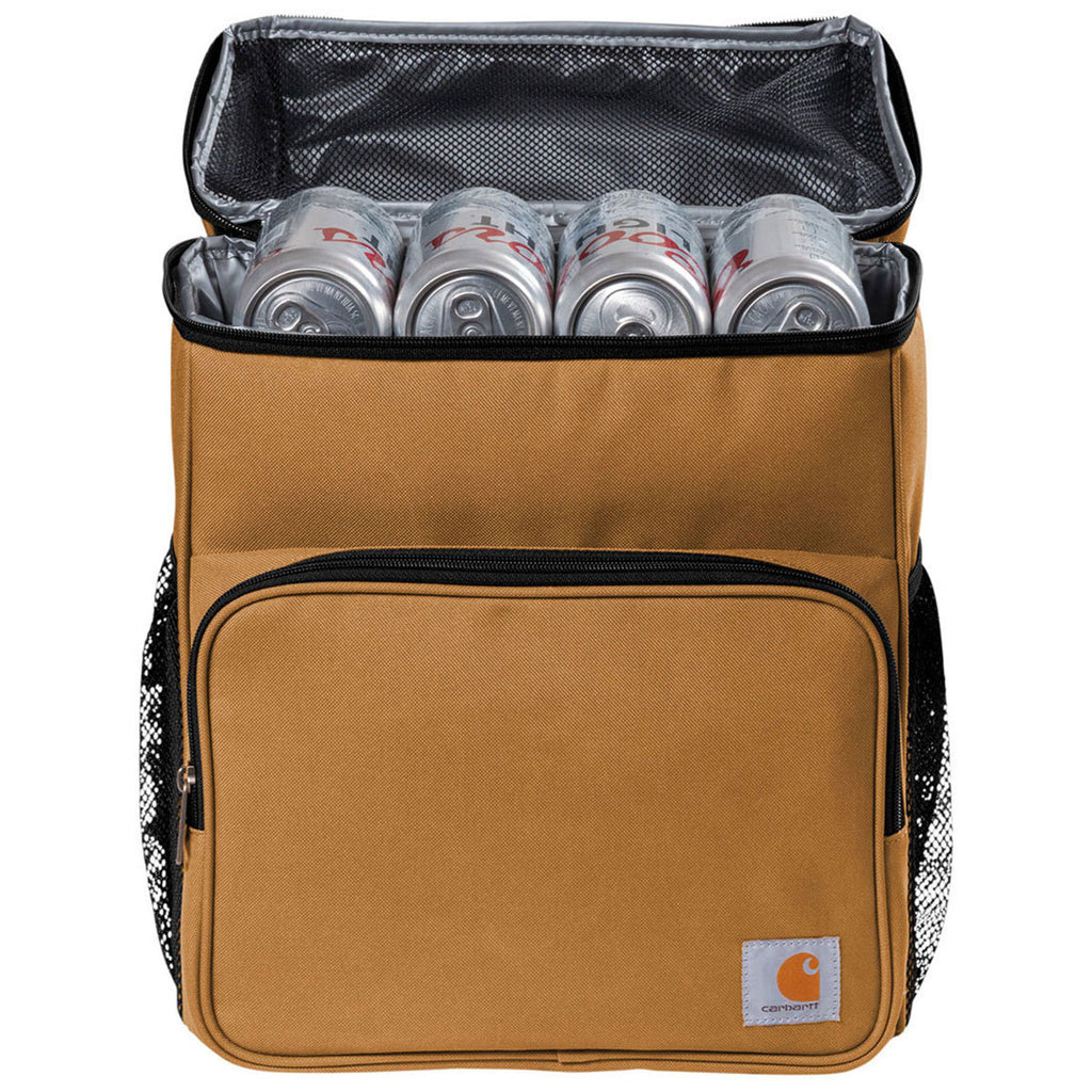 Personalized Carhartt Backpack 20-Can Cooler - Carhartt Brown