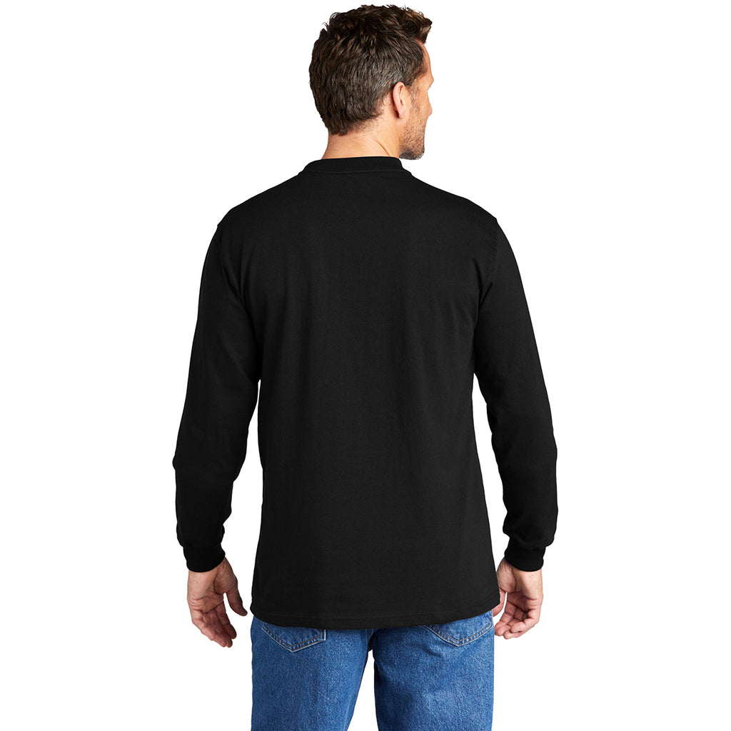 Carhartt Men's Black Long Sleeve Henley T-Shirt