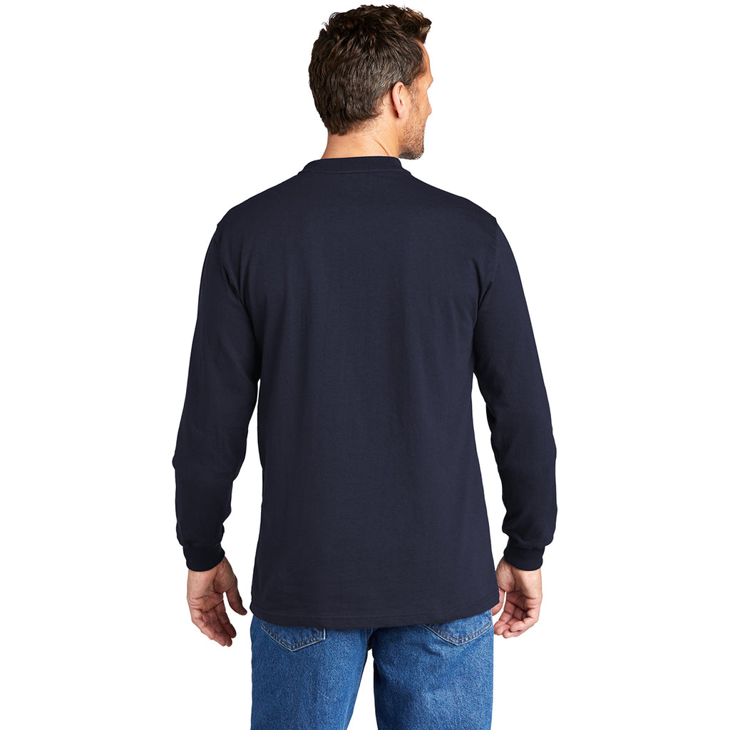 Carhartt Men's Navy Long Sleeve Henley T-Shirt