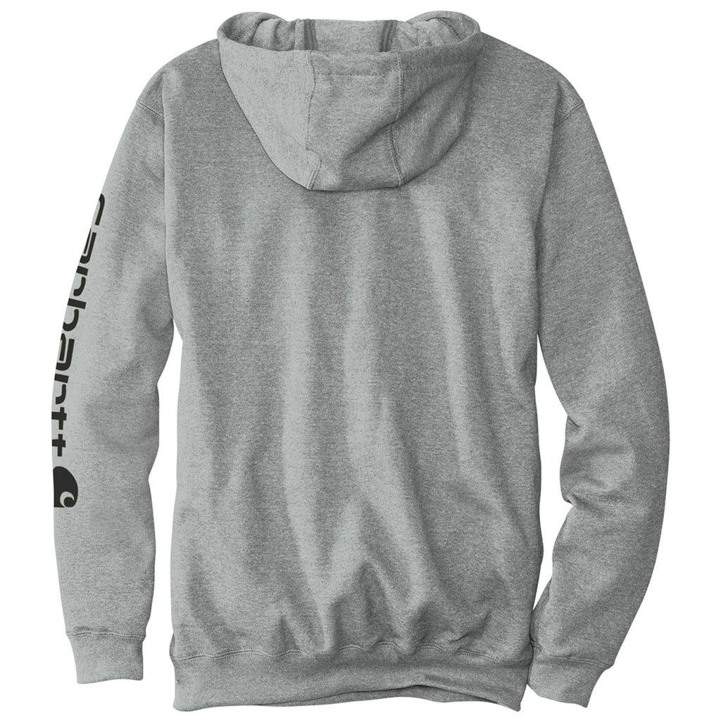 Carhartt Men's Heather Grey Midweight Hooded Logo Sweatshirt