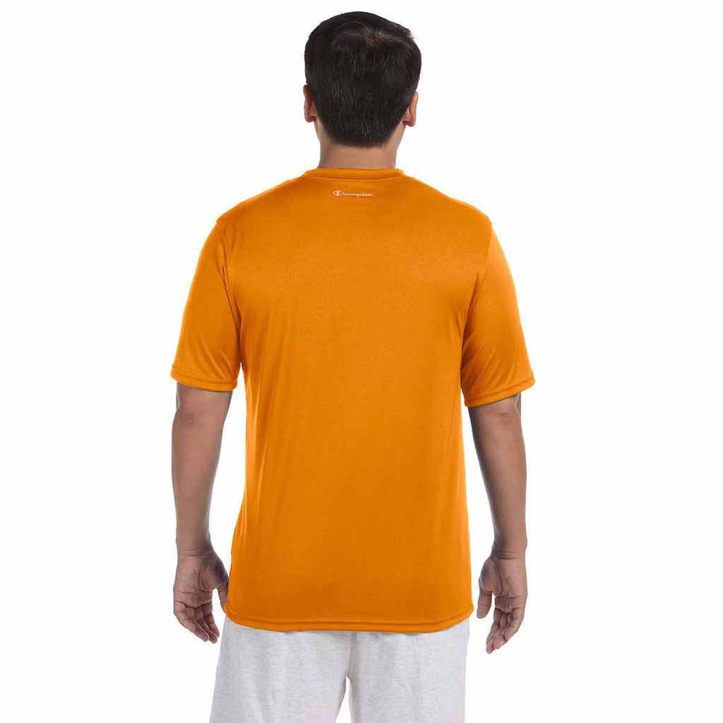 Champion Men's Safety Orange Double Dry 4.1-Ounce Interlock T-Shirt