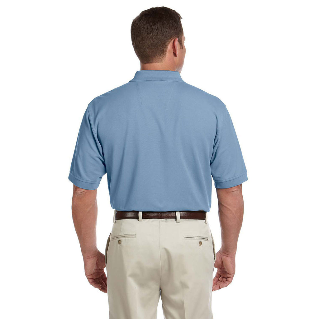 Devon & Jones Men's Slate Blue Pima Pique Short-Sleeve Polo