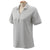 Devon & Jones Women's Grey Heather Pima Pique Short-Sleeve Y-Collar Polo