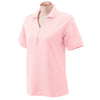 Devon & Jones Women's Pink Pima Pique Short-Sleeve Y-Collar Polo