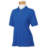 Devon & Jones Women's French Blue Pima Pique Short-Sleeve Polo